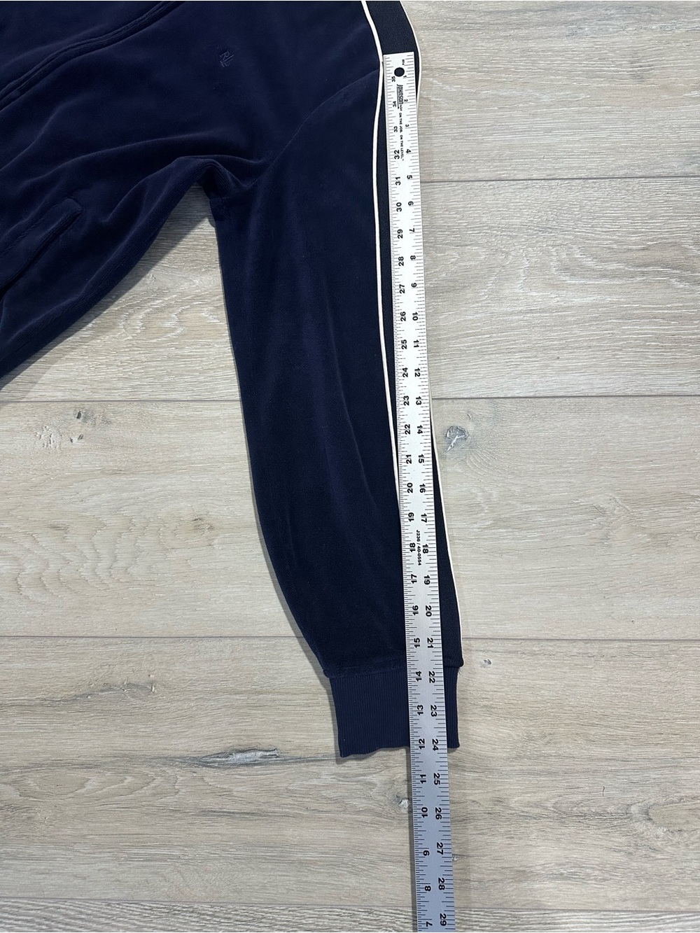 Lauren Ralph Lauren Velour Tracksuit Set Navy Blue Medium Athleisure Loungewear - Picture 10 of 13
